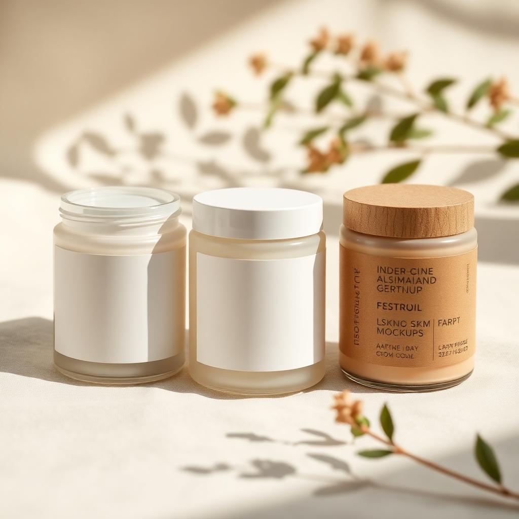 product mockups · skincare jar, three label finishes in one afternoon